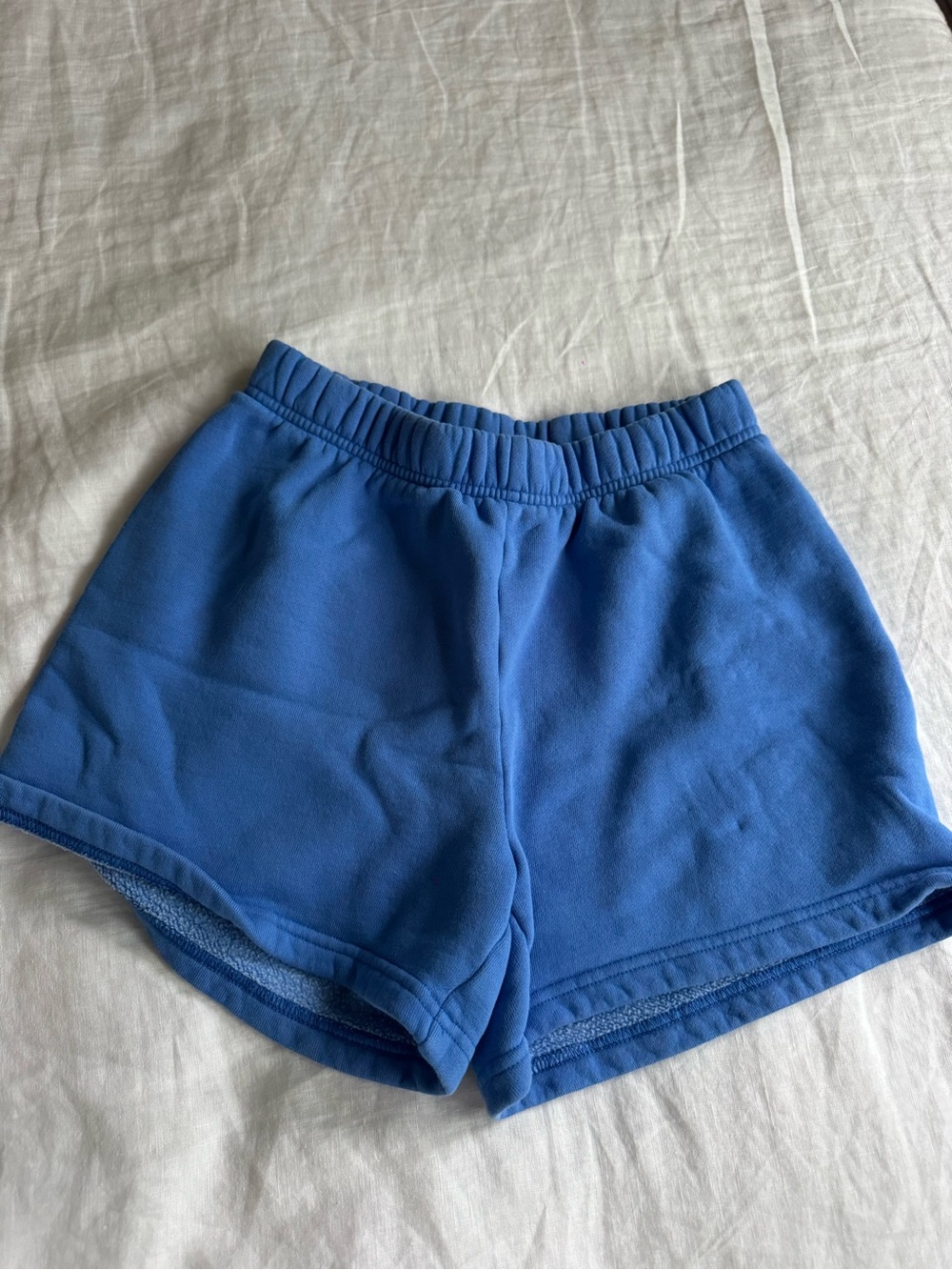 TNA Cozy Fleece Shorts in Periwinkle Blue